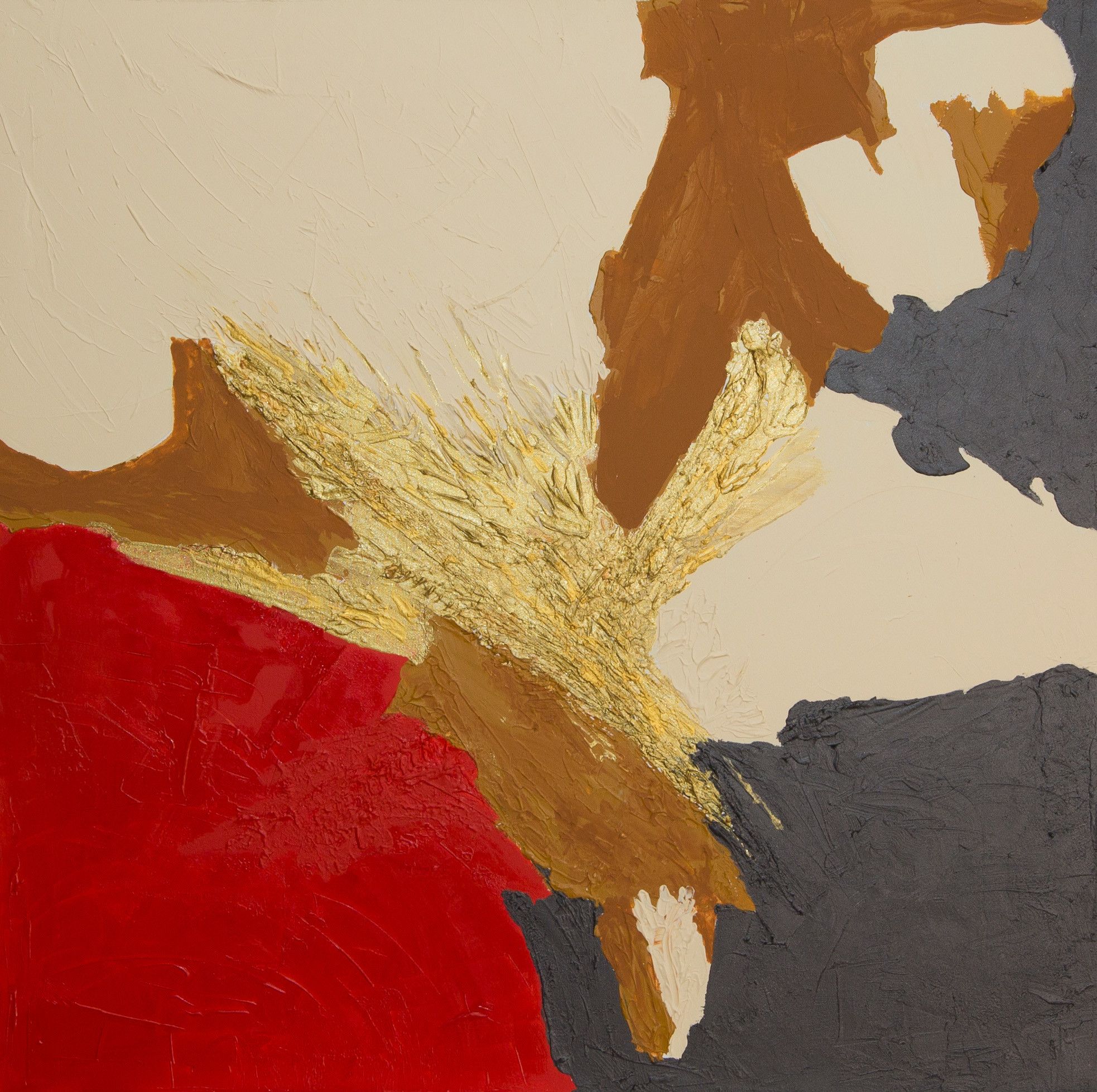 MIXED MEDIA  GABRIELLA TOLLI ' LA SPIGA '  dimensioni L 90 x H 90 cm.