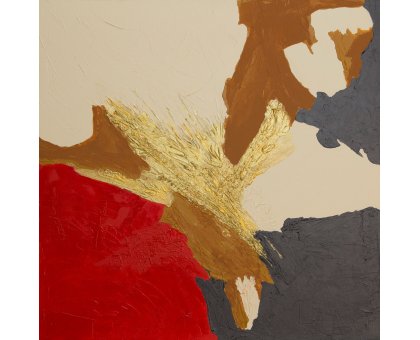 MIXED MEDIA GABRIELLA TOLLI ' LA SPIGA ' dimensioni L 90 x H 90 cm.