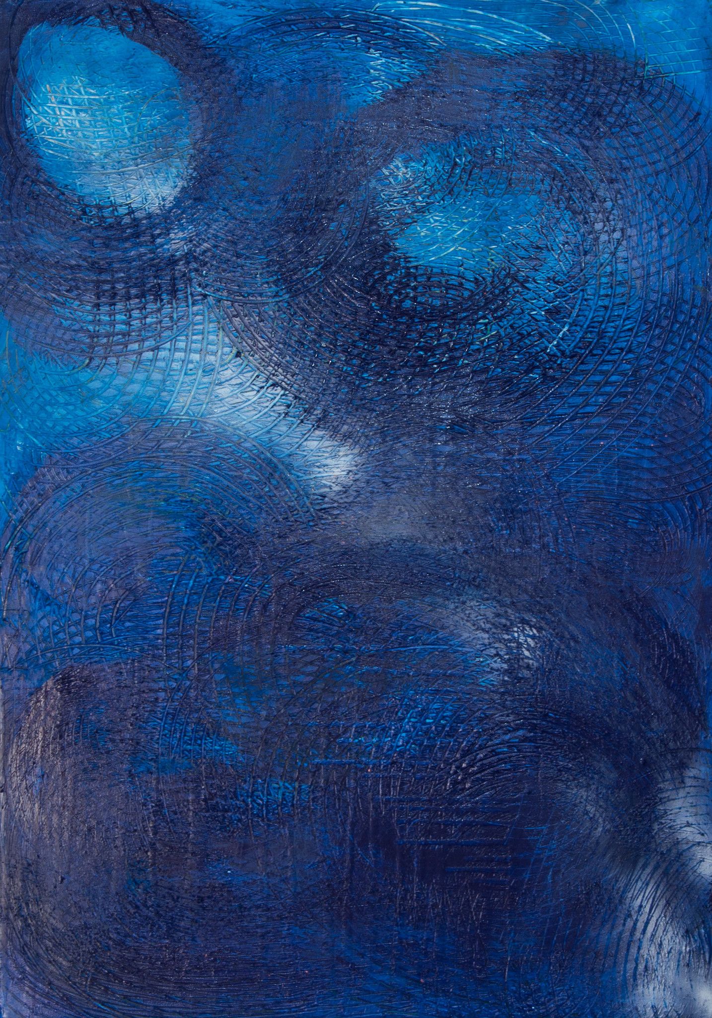 MIXED MEDIA  GABRIELLA TOLLI ' OCEAN '  dimensioni L 70 x H 100 cm.