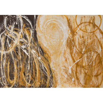 MIXED MEDIA GABRIELLA TOLLI ' ABBRACCI ' dimensioni L 140 x H 100 cm.