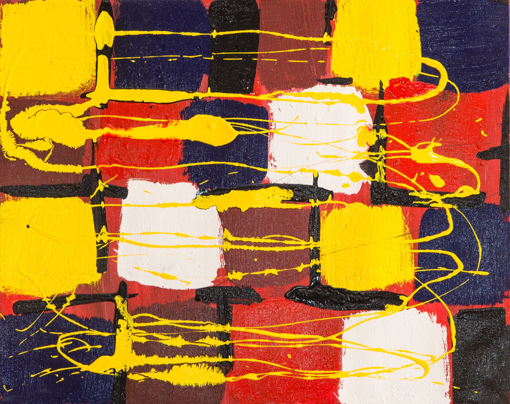 MIXED MEDIA  GABRIELLA TOLLI ' COLORI AL QUADRATO '  dimensioni L 50 x H 40 cm.