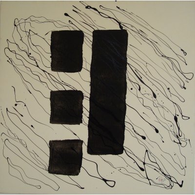 MIXED MEDIA GABRIELLA TOLLI ' DIVERSO ' dimensioni L 70 x H 70 cm.