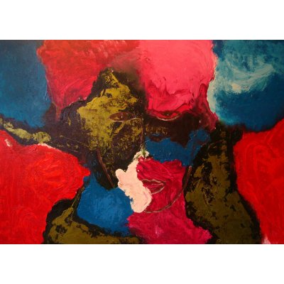 MIXED MEDIA GABRIELLA TOLLI ' I SENSI ' dimensioni L 120 x H 80 cm.