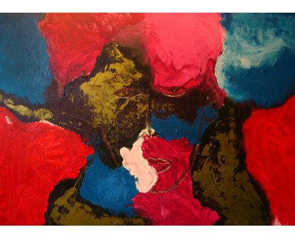 MIXED MEDIA GABRIELLA TOLLI ' I SENSI ' dimensioni L 120 x H 80 cm.