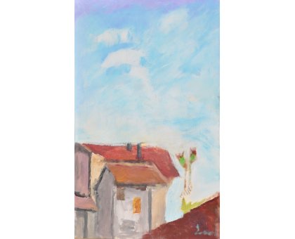 MIXED MEDIA TONINO GOTTARELLI ' SI FAN COMPAGNIA ' dimensioni L 80 x H 60 cm.