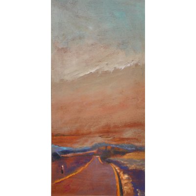 ACRILICO SU TAVOLA TONINO GOTTARELLI ' IL DOSSO ' dimensioni L 82 x H 40 cm.