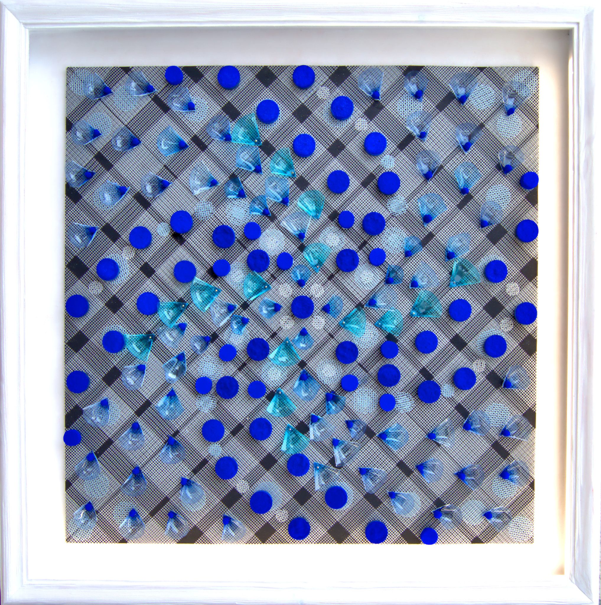 MIXED MEDIA  MICHELE TONIATTI ' GALASSIA ' dimensioni L 80 x H 80 cm.