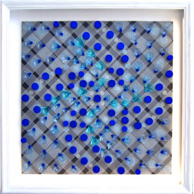 MIXED MEDIA MICHELE TONIATTI ' GALASSIA ' dimensioni L 80 x H 80 cm.