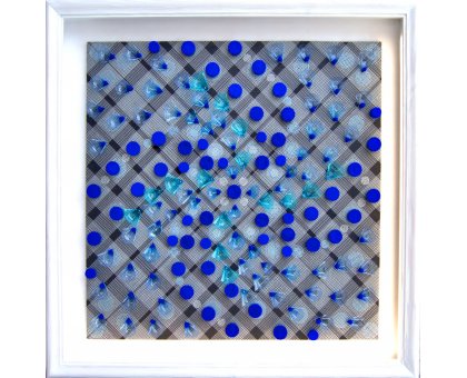 MIXED MEDIA MICHELE TONIATTI ' GALASSIA ' dimensioni L 80 x H 80 cm.