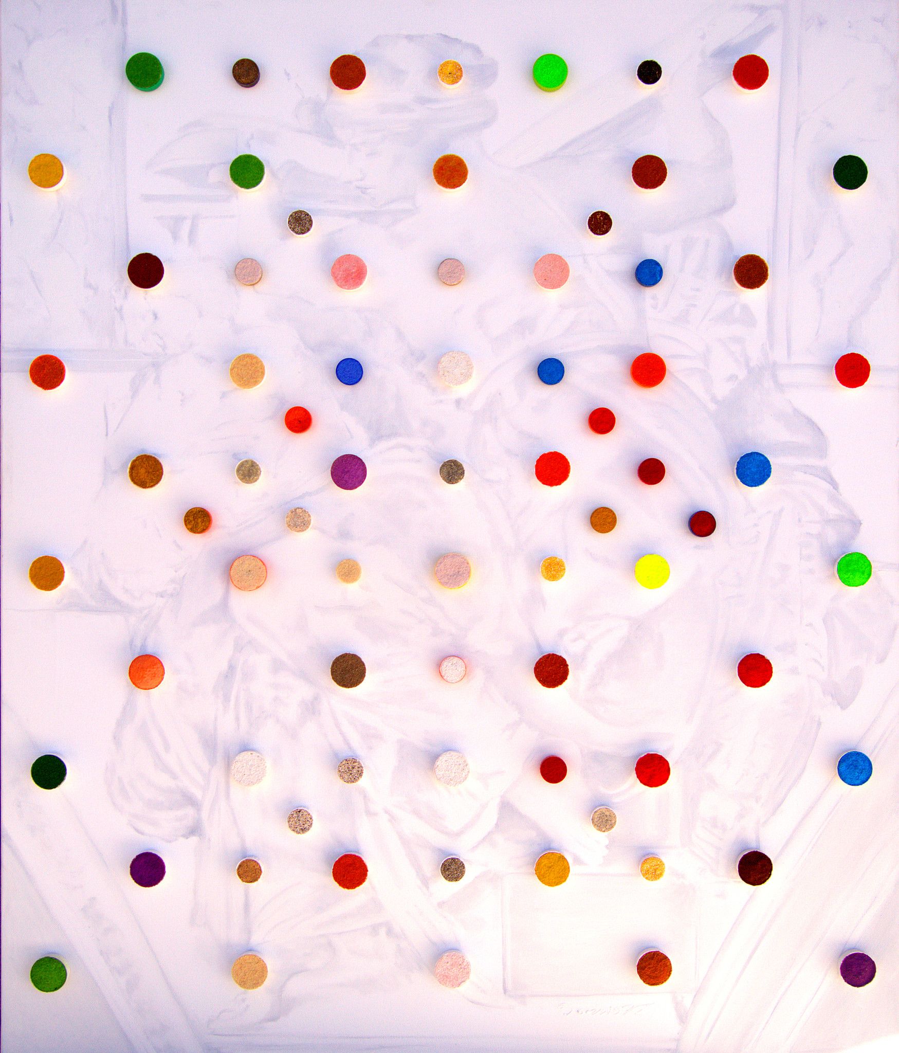 MIXED MEDIA  MICHELE TONIATTI ' SIBILLA LIBICA '  dimensioni L 120 x H 100 cm.