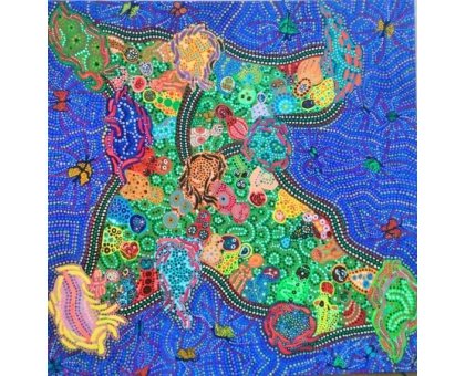 ACRILICO SU TELA COSTANTINO GIOVINE ' LOOK DOWN ' dimensioni L 70 x H 70 cm.