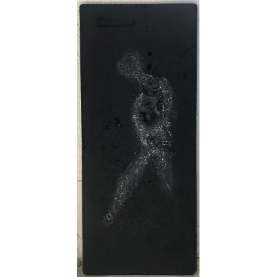 MIXED MEDIA MAURO CONSONNI ' FATICA ' dimensioni L 90 x H 200 cm.