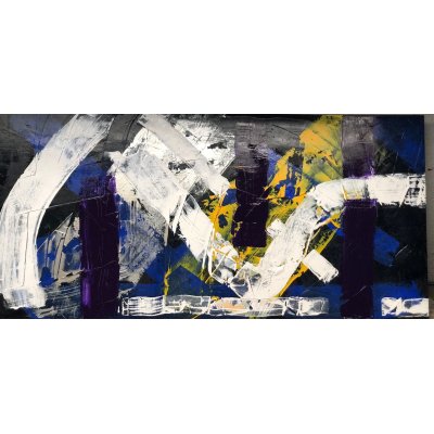 MIXED MEDIA MAURO CONSONNI ' ASTRATTO 1 ' dimensioni L 150 x H 70 cm.