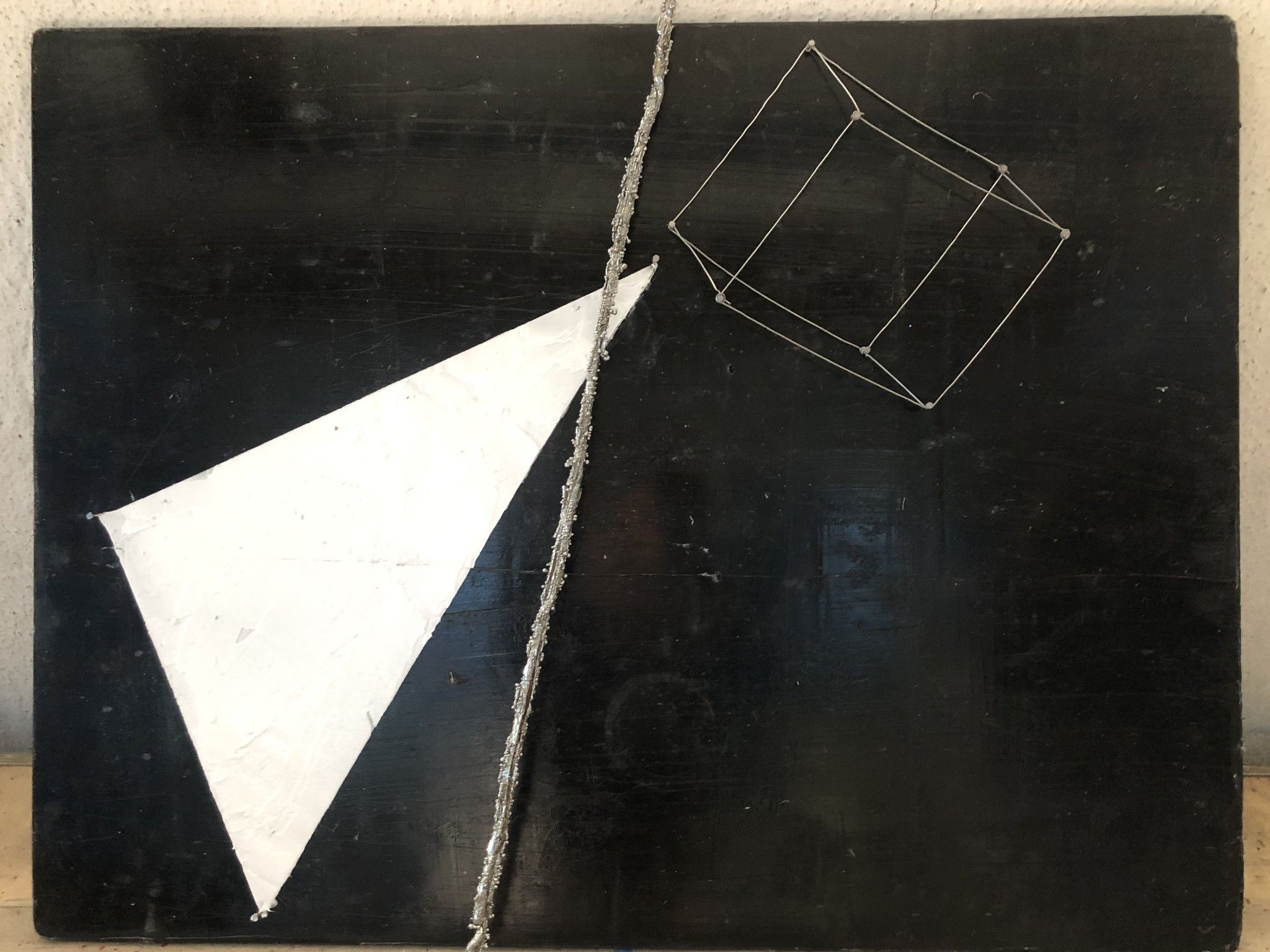 MIXED MEDIA  MAURO CONSONNI ' ASTRATTO 3 '  dimensioni L 80 x H 60 cm.