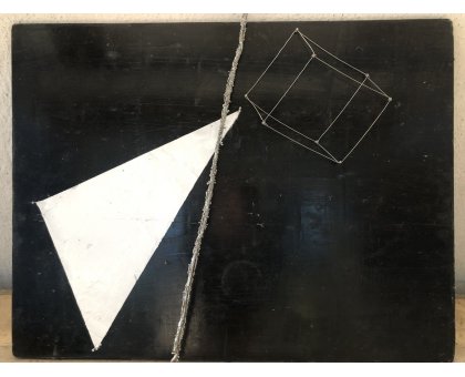 MIXED MEDIA MAURO CONSONNI ' ASTRATTO 3 ' dimensioni L 80 x H 60 cm.