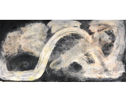 MIXED MEDIA MAURO CONSONNI ' ASTRATTO 7 ' dimensioni L 150 x H 70 cm.