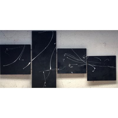 MIXED MEDIA MAURO CONSONNI ' MUSICA ' dimensioni L 150 x H 70 cm.