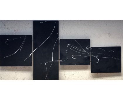 MIXED MEDIA MAURO CONSONNI ' MUSICA ' dimensioni L 150 x H 70 cm.