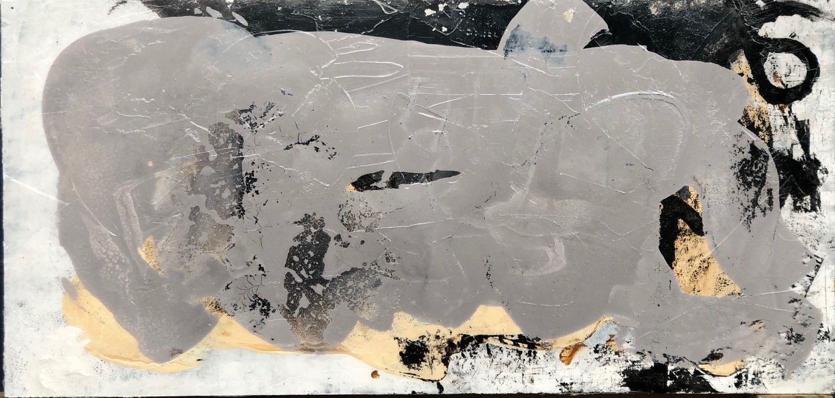 MIXED MEDIA  MAURO CONSONNI ' ASTRATTO 9 '  dimensioni L 70 x H 50 cm.