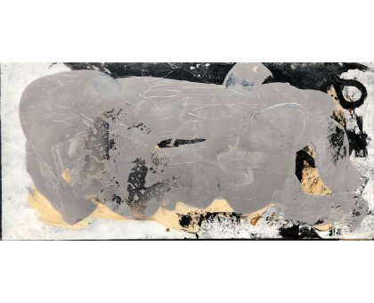 MIXED MEDIA MAURO CONSONNI ' ASTRATTO 9 ' dimensioni L 70 x H 50 cm.