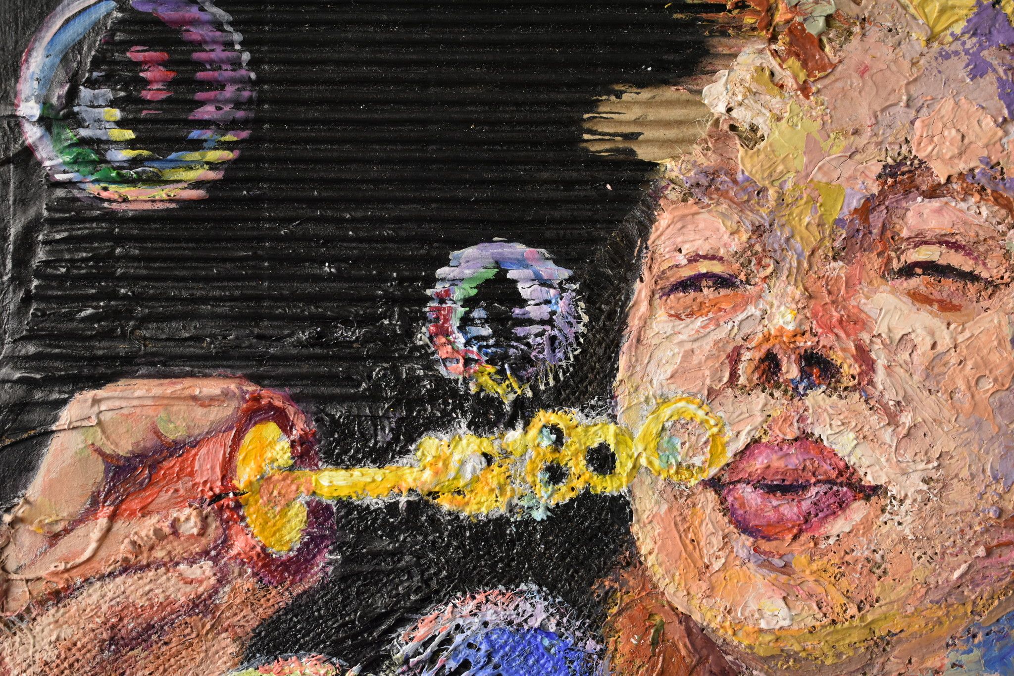 MIXED MEDIA  GIANNI MATTU ' BOLLE COLORATE '  dimensioni L 50 x H 50 cm.