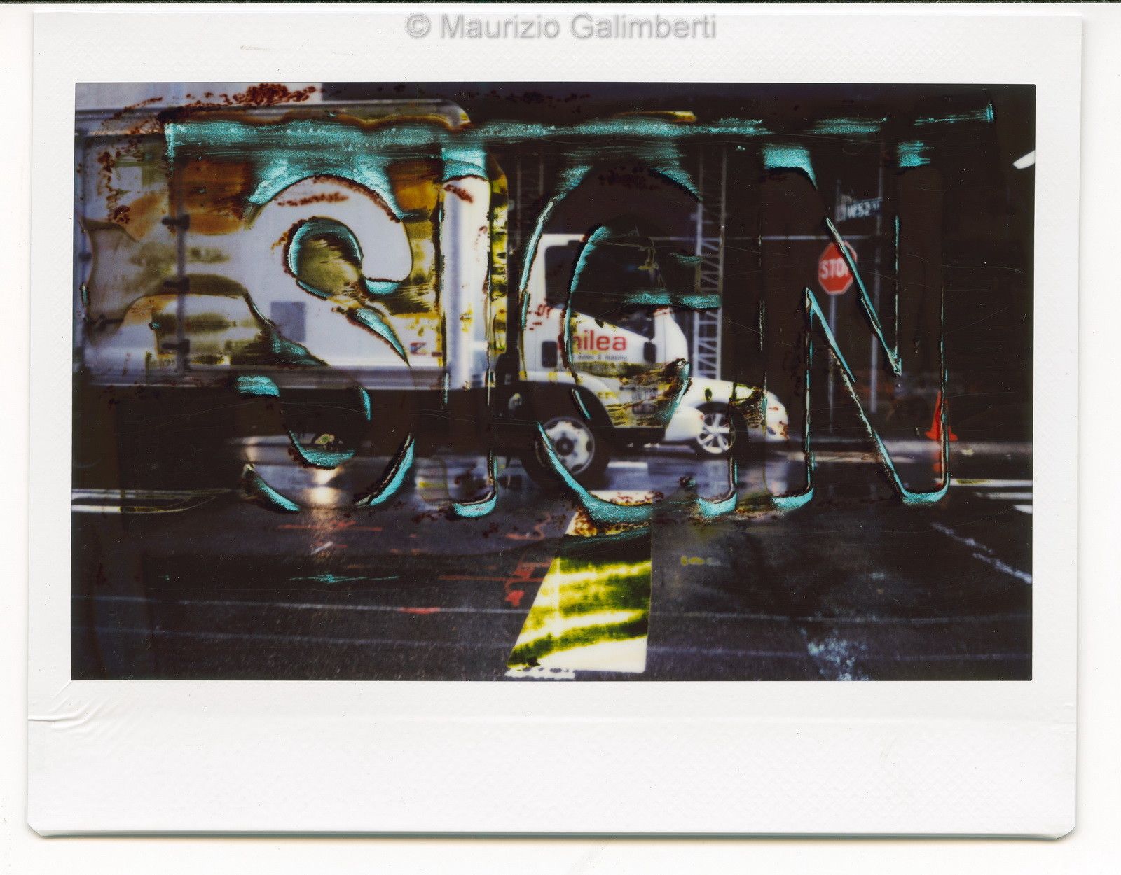VINTAGE POLAROID MAURIZIO GALIMBERTI 'FUJI SIGN 010' dimensioni cm. 32x34
