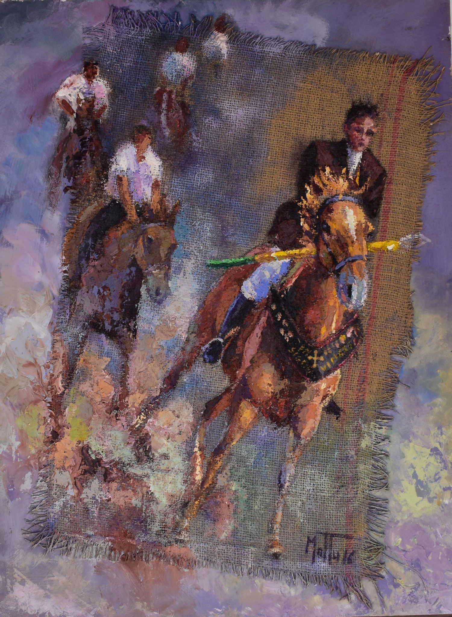 MIXED MEDIA  GIANNI MATTU ' ARDIA '  dimensioni L 80 x H 60 cm.