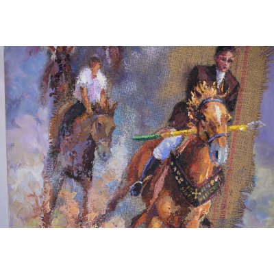 MIXED MEDIA GIANNI MATTU ' ARDIA ' dimensioni L 80 x H 60 cm.