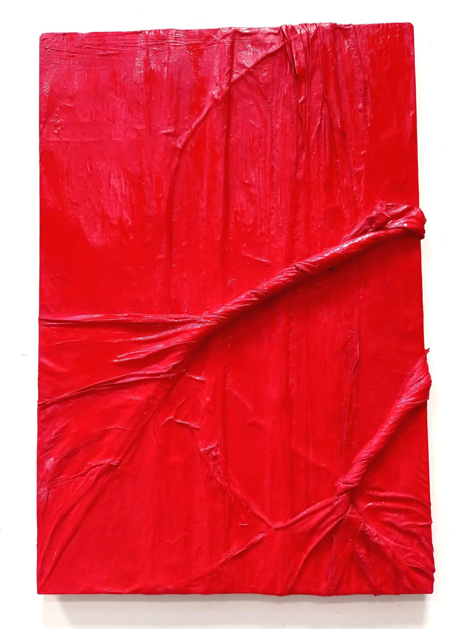 PROMOZIONE #artistadelmese MIXED MEDIA  MARCO BISCUOLO ' ORGANIC VERMILLION 249 '  dimensioni L 61 x H 90 cm.