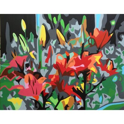 ACRILICO SU TELA PIERNICOLA MUSOLINO ' LUCI, OMBRE E COLORI ' dimensioni L 100 x H 80 cm.