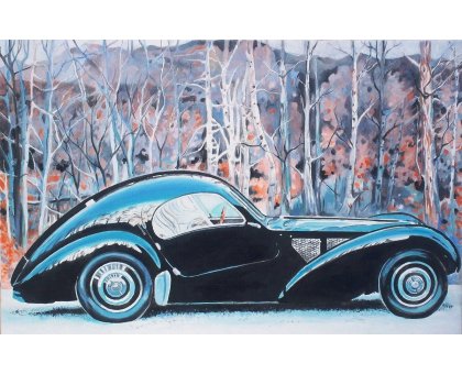 OLIO SU TELA GIO' STEFAN ' BUGATTI ' dimensioni L 60 x H 40 cm.