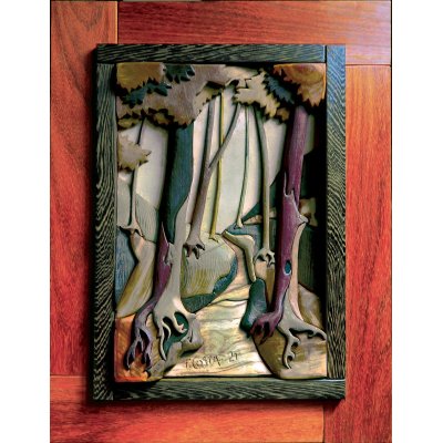 SCULTURA IN LEGNO TIZIANO COSTA ' SENTIERO ' dimensioni L 57 x H 78 cm.