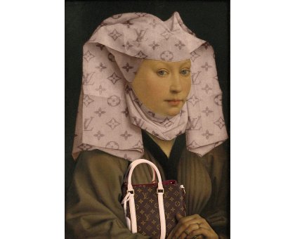 FOTOGRAFIA DIGITALE SU TELA - ARTISTA SLASKY - TITOLO "DAMA LV" cm. L 60 x H 90