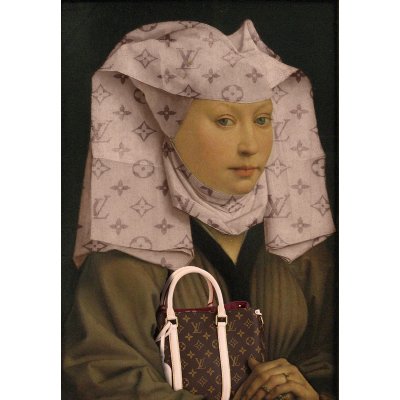 FOTOGRAFIA DIGITALE SU TELA - ARTISTA SLASKY - TITOLO "DAMA LV" cm. L 60 x H 90