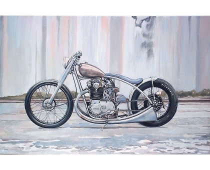 OLIO SU TELA GIO' STEFAN ' YAMAHA ' dimensioni L 60 x H 40 cm.