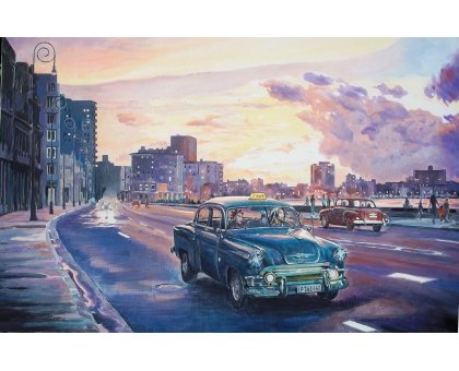 ACRILICO SU TELA GIO' STEFAN ' PAISAJE CUBANO N.2 ' dimensioni L 120 x H 80 cm.