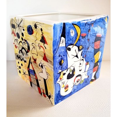 SCULTURA KATIA BRUGNOLO ' OMAGGIO A MIRO' 1 ' dimensioni L 21 x H 21 x P 21 cm.