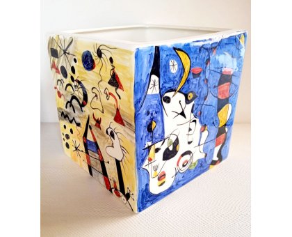 SCULTURA KATIA BRUGNOLO ' OMAGGIO A MIRO' 1 ' dimensioni L 21 x H 21 x P 21 cm.