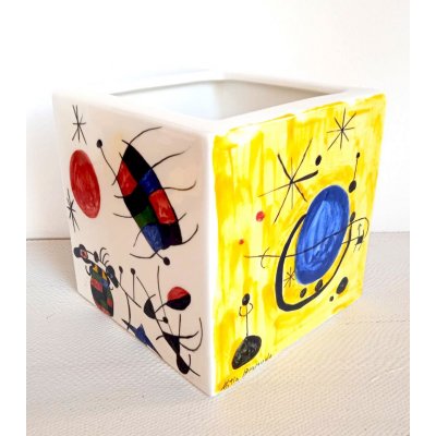 SCULTURA KATIA BRUGNOLO ' OMAGGIO A MIRO' ' dimensioni L 16 x H 16 x P 16 cm.