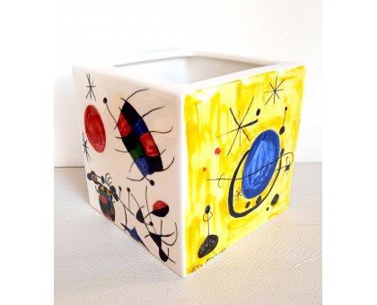 SCULTURA KATIA BRUGNOLO ' OMAGGIO A MIRO' ' dimensioni L 16 x H 16 x P 16 cm.