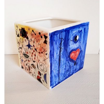 SCULTURA KATIA BRUGNOLO ' OMAGGIO A MIRO' ' dimensioni L 16 x H 16 x P 16 cm.