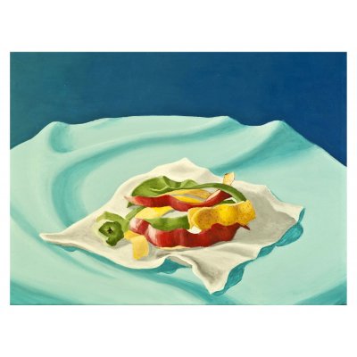 ACRILICO SU TELA ENIO DI STEFANO ' MELE ' dimensioni L 40 x H 30 cm.