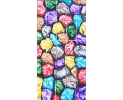 ACRILICO SU TELA PATAS ENIO DI STEFANO ' SASSI IN GABBIA 2 ' dimensioni L 50 x H 100 cm.