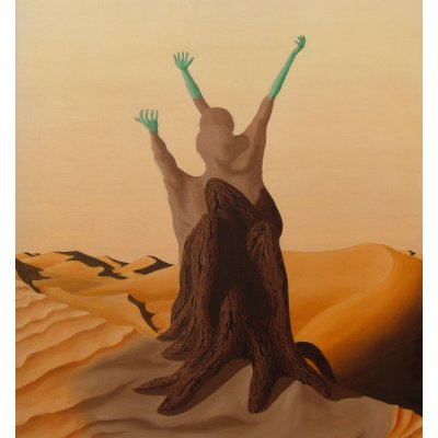 OLIO SU TELA ENIO DI STEFANO ' RINASCITA ' dimensioni L 70 x H 90 cm.