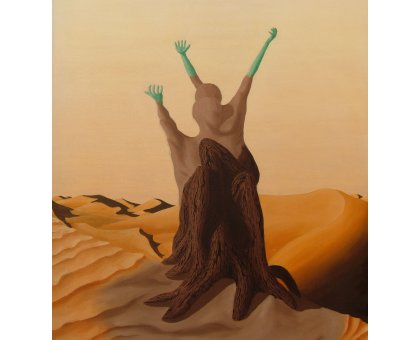 OLIO SU TELA ENIO DI STEFANO ' RINASCITA ' dimensioni L 70 x H 90 cm.