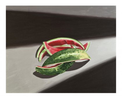 ACRILICO SU TELA ENIO DI STEFANO ' COCOMERO ' dimensioni L 50 x H 40 cm.