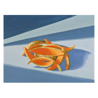 ACRILICO SU TELA ENIO DI STEFANO ' BUCCE - MELONE ' dimensioni L 40 x H 30 cm.