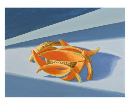 ACRILICO SU TELA ENIO DI STEFANO ' BUCCE - MELONE ' dimensioni L 40 x H 30 cm.