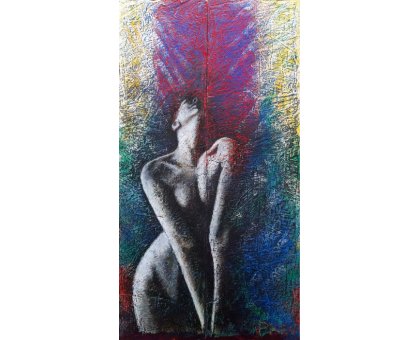 MIXED MEDIA VINCENZO PRESENTI ' VENERE ' dimensioni L 86 x H 48 cm.