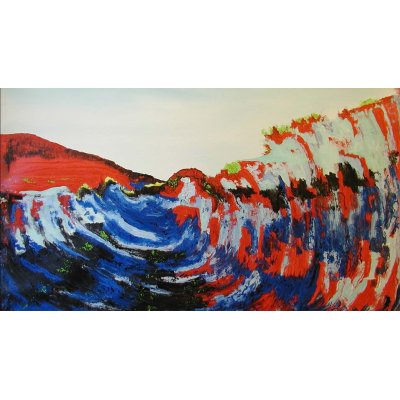 OLIO SU TELA NUNZIO DI FABIO ' RISONANZE ' dimensioni L 102 x H 60 cm.